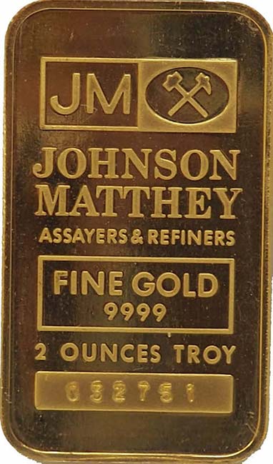 1/2 Kilo Gold Johnson Matthey Bar - Canadian Gold Bar